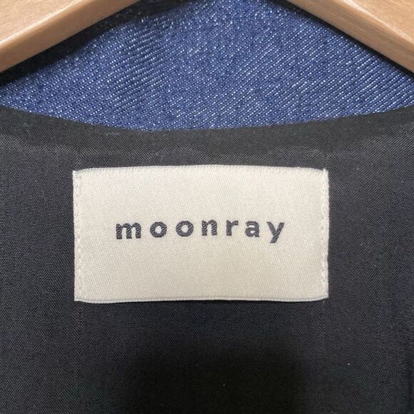 Moonray Floral Embroidered Denim Vest Womens Size Medium Blue NEW - Picture 13 of 13